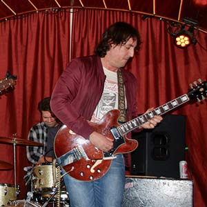 Man playing electric guitar